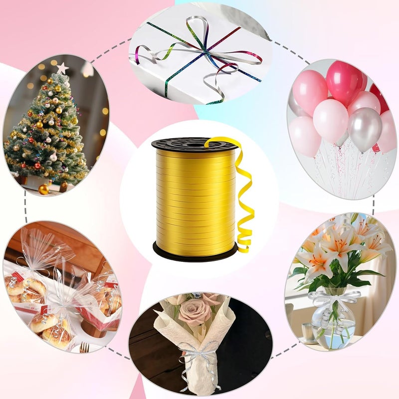 weizedm 500 Yard Premium Gold Curling Ribbon,Curling Ribbon for Gift Wrapping, Balloon String,for Gift Wrapping ，Party Decoration Crafting,for Florist Flower﻿ - Image 3
